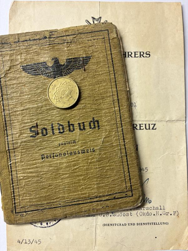 Soldbuch/citation WH (Heer) - Betriebs Stoff-Verwaltungs Komp.501 - Drews