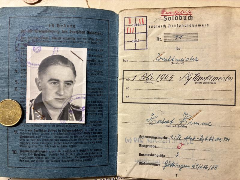 Soldbuch/citation grouping - Luftwaffe - 9.Feld.Div./6.Flak Div. - Himme