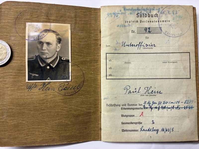 Soldbuch WH (Heer) - 26.Pz.Div. - Africa - Hein