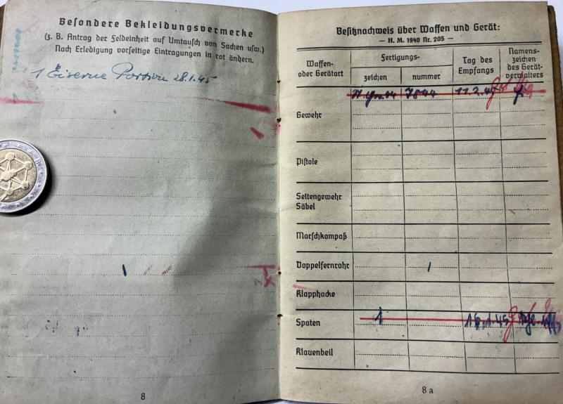 Soldbuch WH (Heer) - 26.Pz.Div. - Africa - Hein