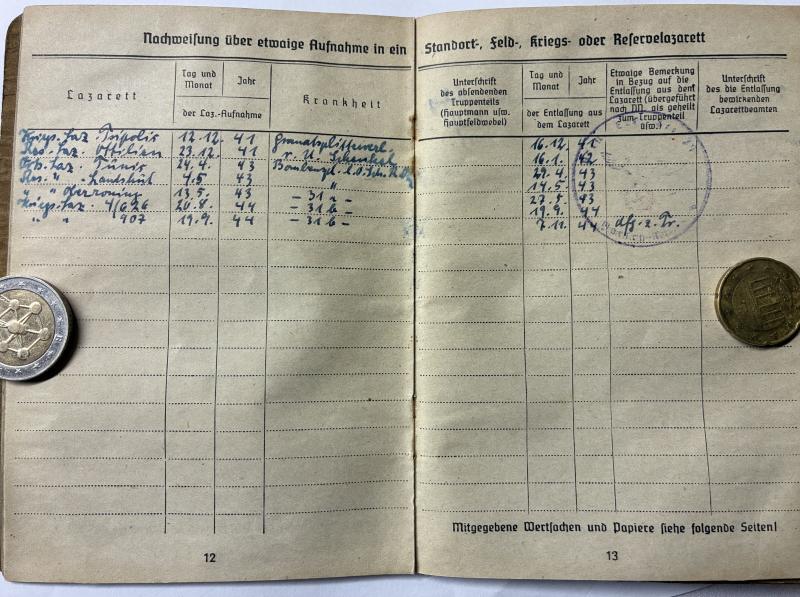 Soldbuch WH (Heer) - 26.Pz.Div. - Africa - Hein