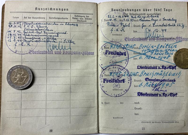 Soldbuch WH (Heer) - 26.Pz.Div. - Africa - Hein
