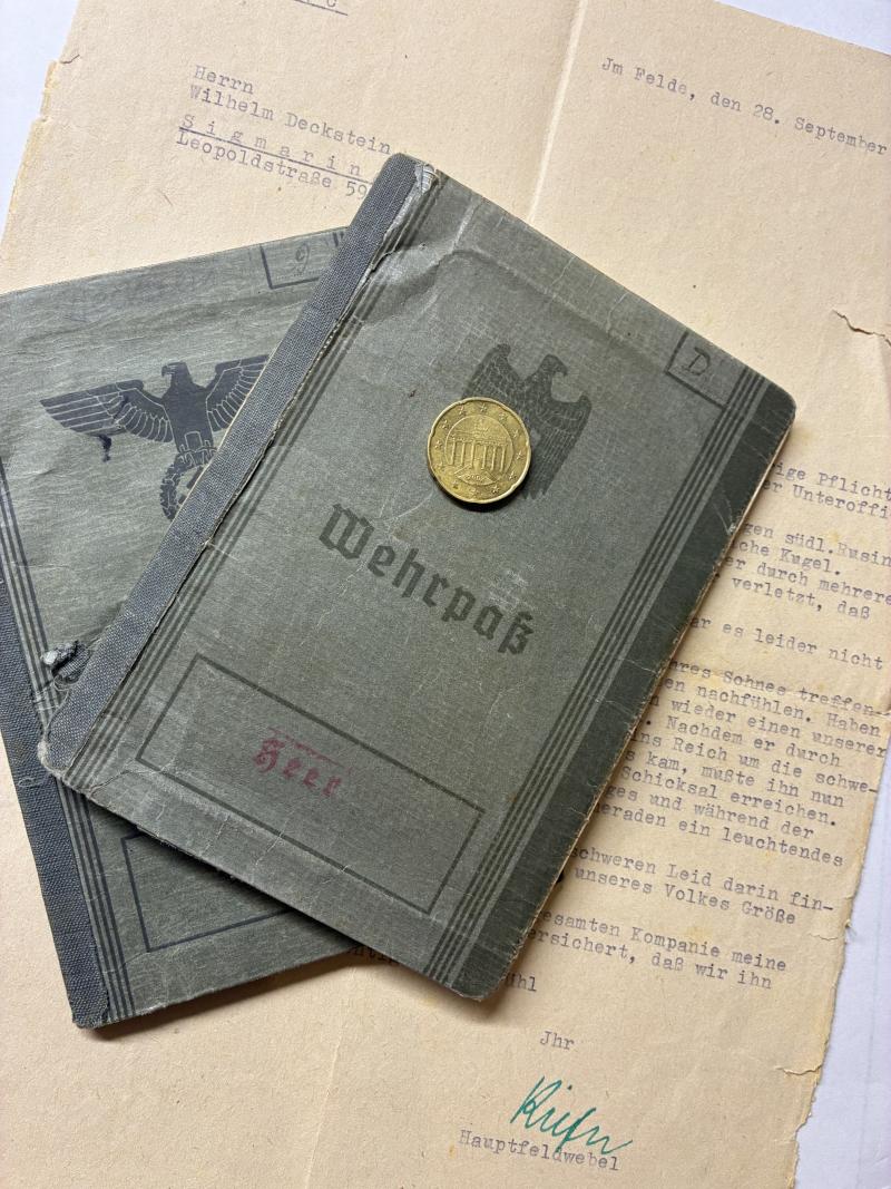 Wehrpass set - WH (Heer) - 205.Inf.Div. - Deckstein