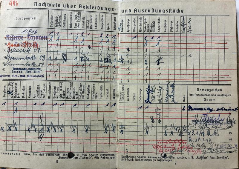 Soldbuch WH (Heer) - schw.Art.Abt.816 - Lienert