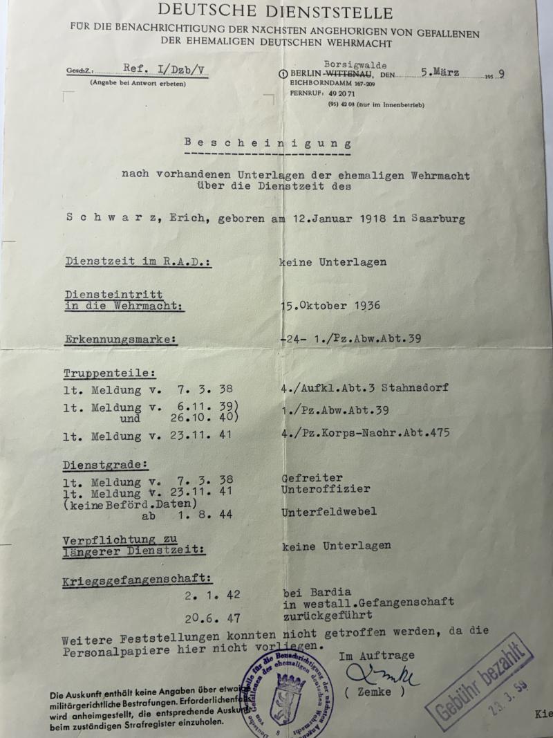 Citation grouping - WH (Heer) - 3.Pz.Div. - Schwarz