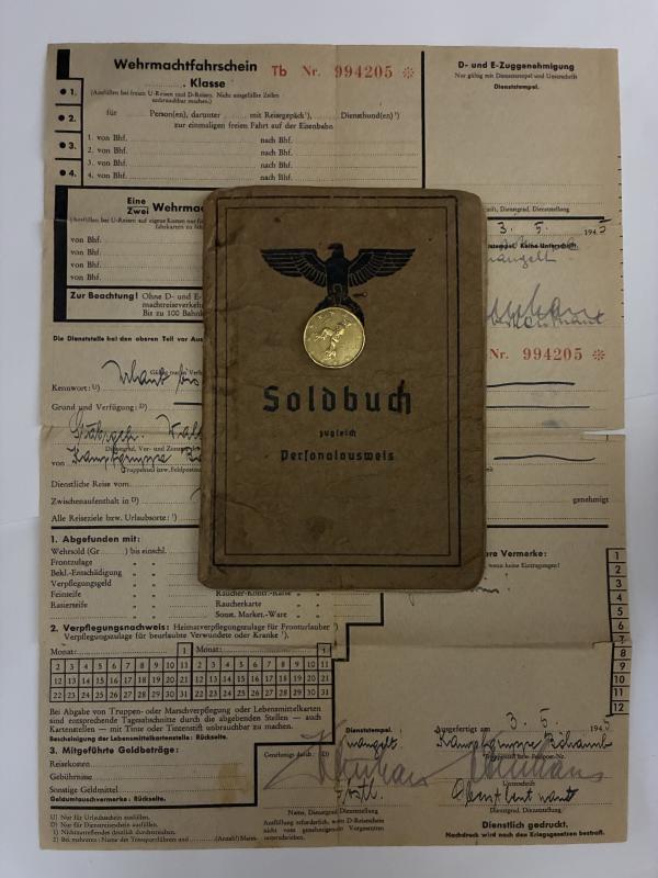 Soldbuch - WH (Heer) - 9.Pz.Div./ LI. Geb.A.K.(51. Gebirgs-Armeekorps) - Bechteld